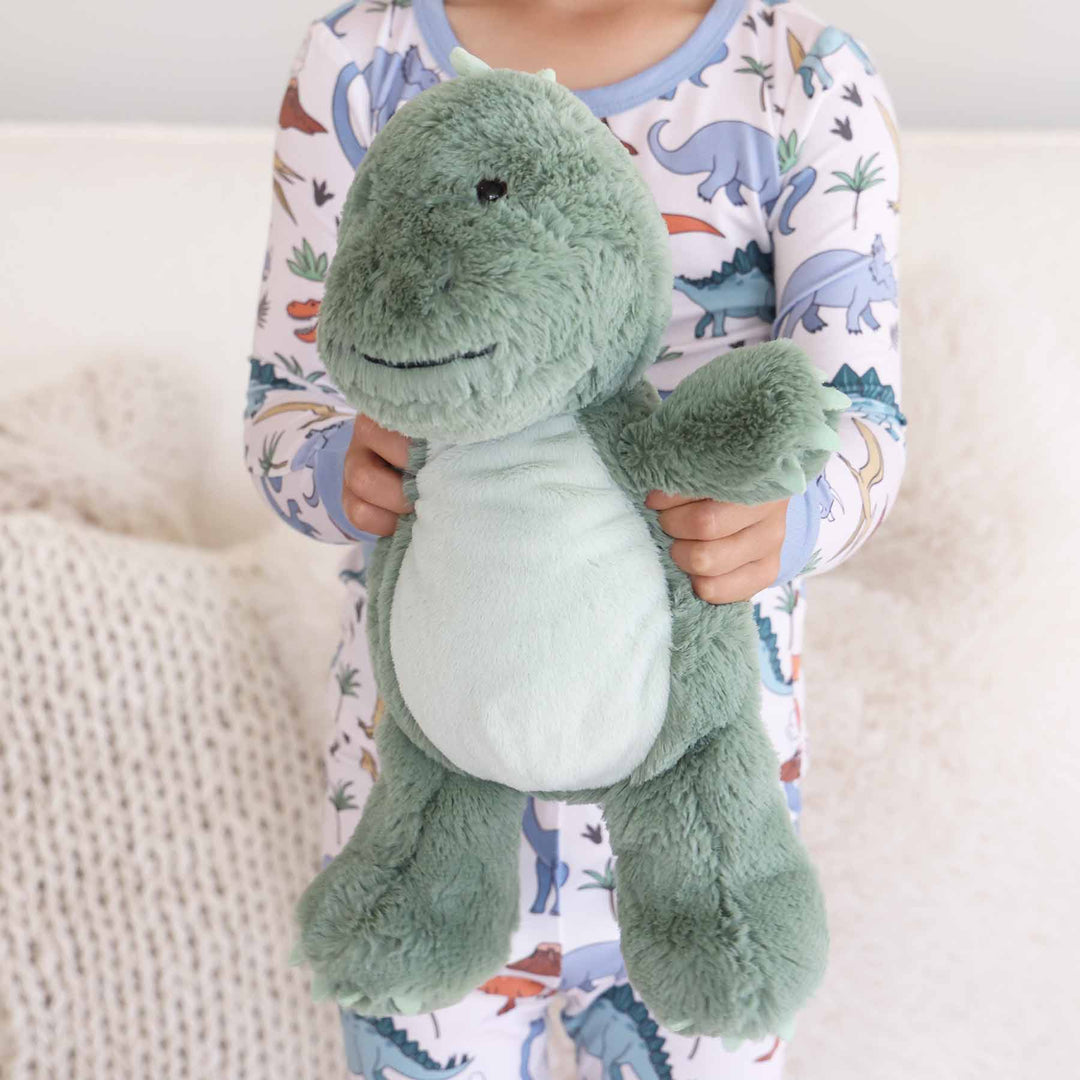 large green stuffed dinosaur for kids 
