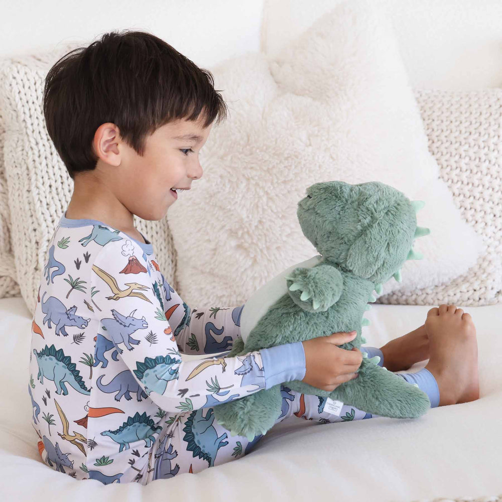 dinosaur stuffed animal for kids with matching pajamas 
