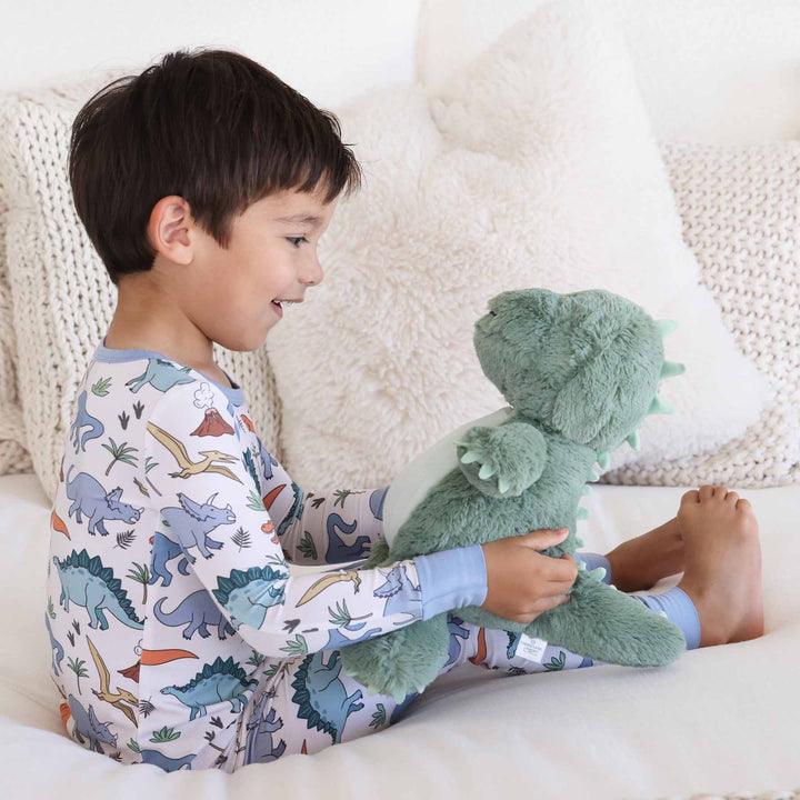 dinosaur stuffed animal for kids with matching pajamas 