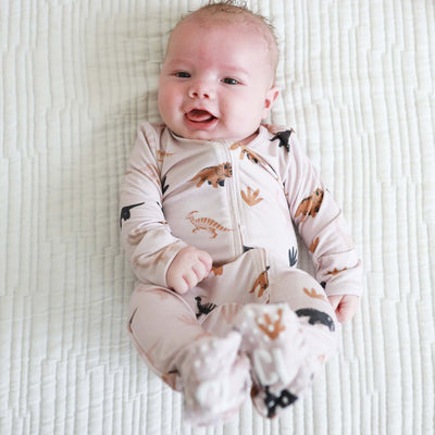 neutral dino onesie for babies 