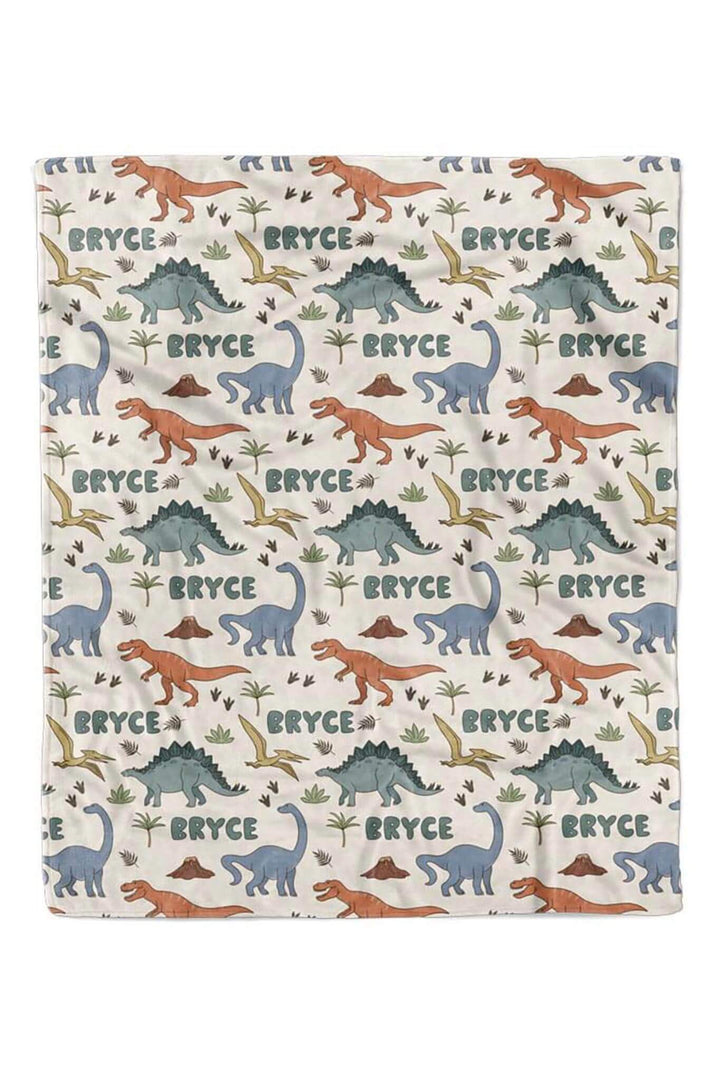 Dino Dude Personalized Kids Blanket