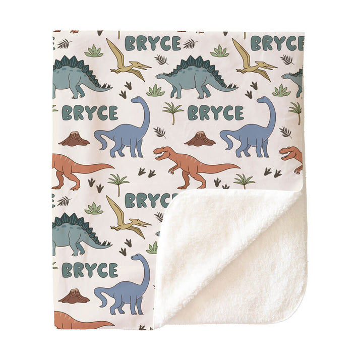 Dino Dude Personalized Kids Blanket