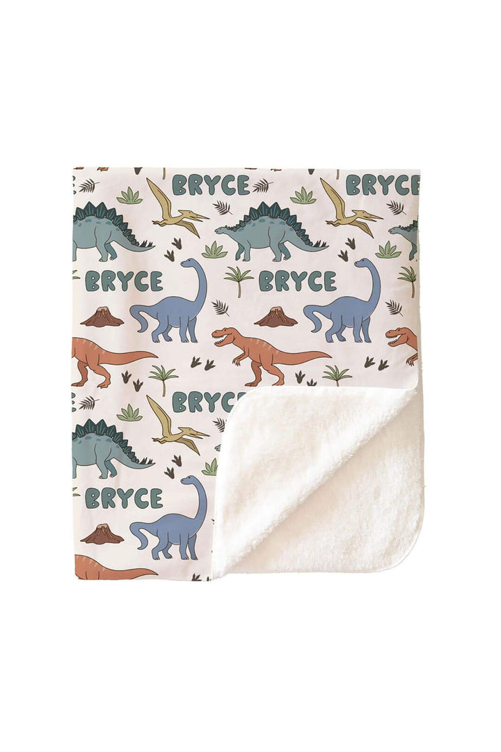 Dino Dude Personalized Kids Blanket