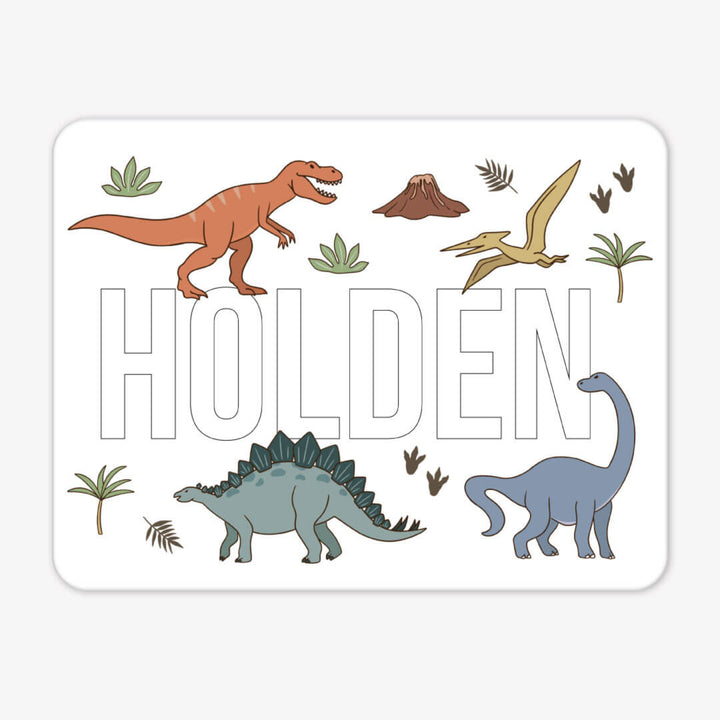 dinosaur personalized whiteboard for kids 