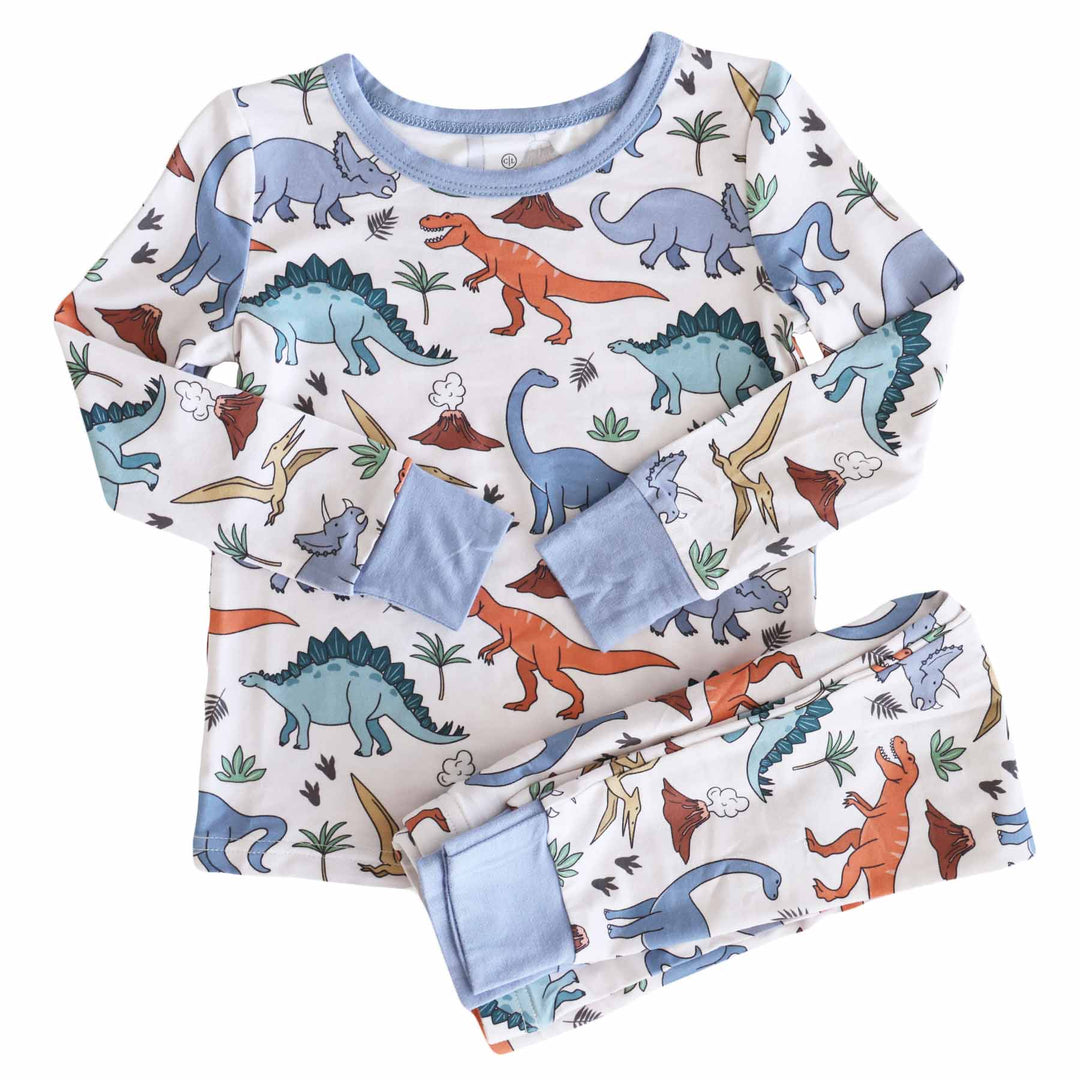 dino dude two piece pajama set