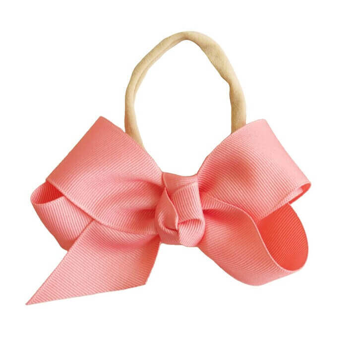 pink ribbon bow headband 