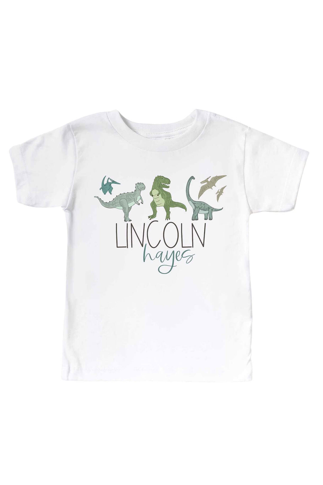 dinosaur personalized graphic tee