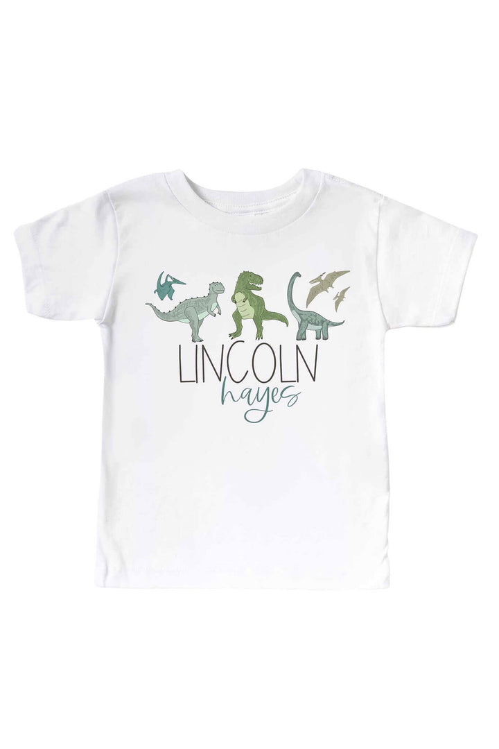 dinosaur personalized graphic tee