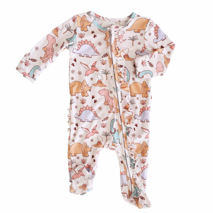 Girl Ruffle Zipper Footies - Best Sellers*