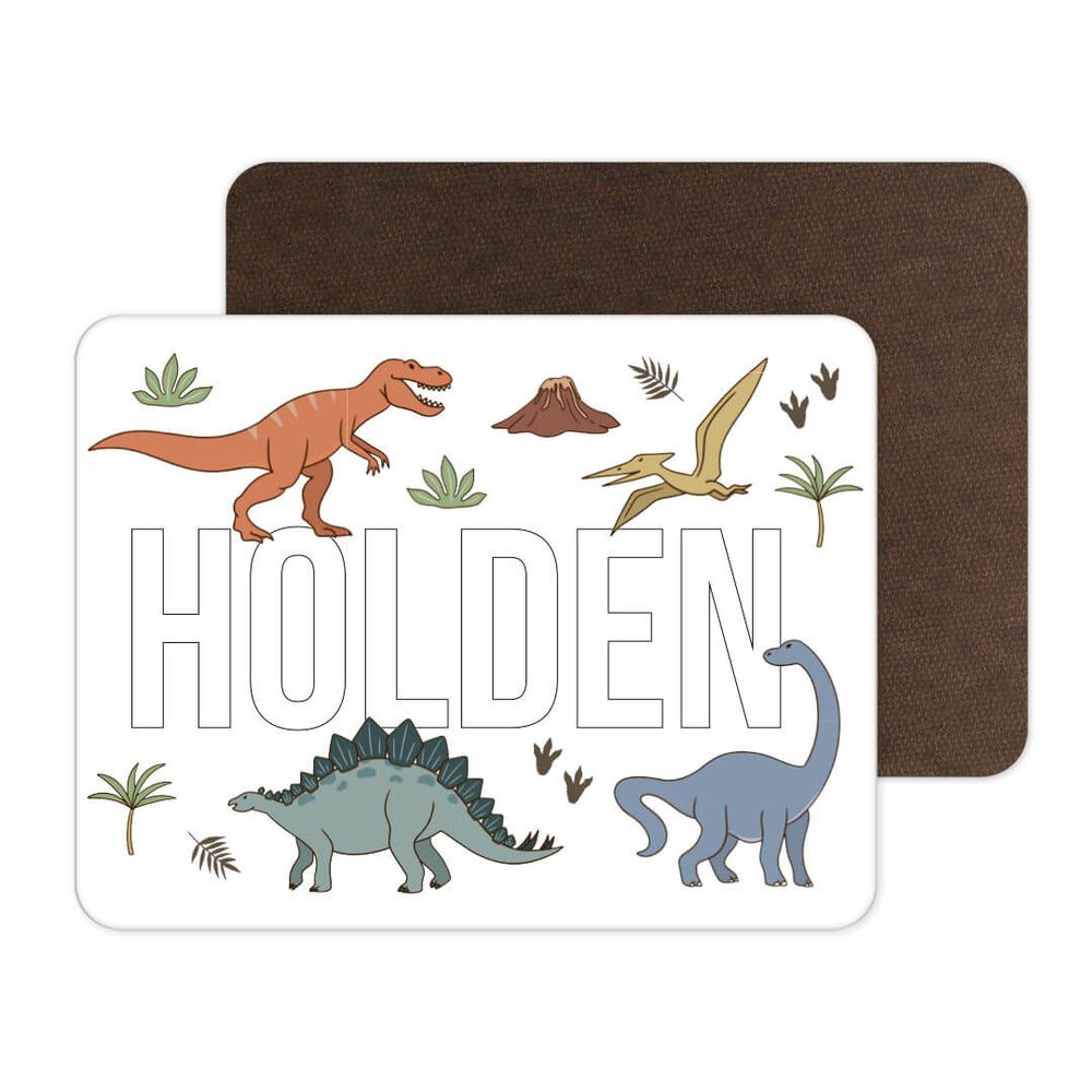 dino dude kids personalized whiteboard with name 