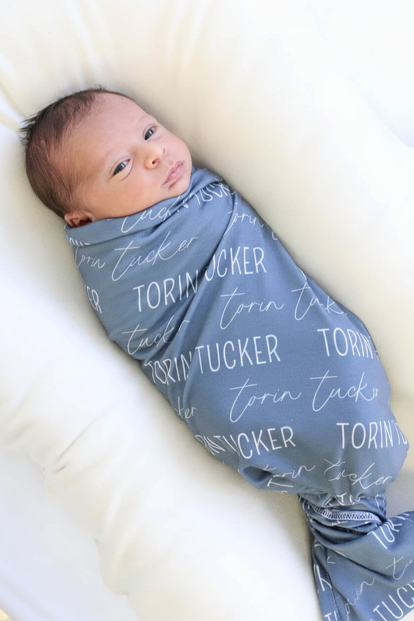 Personalized Baby Name Swaddle Blanket
