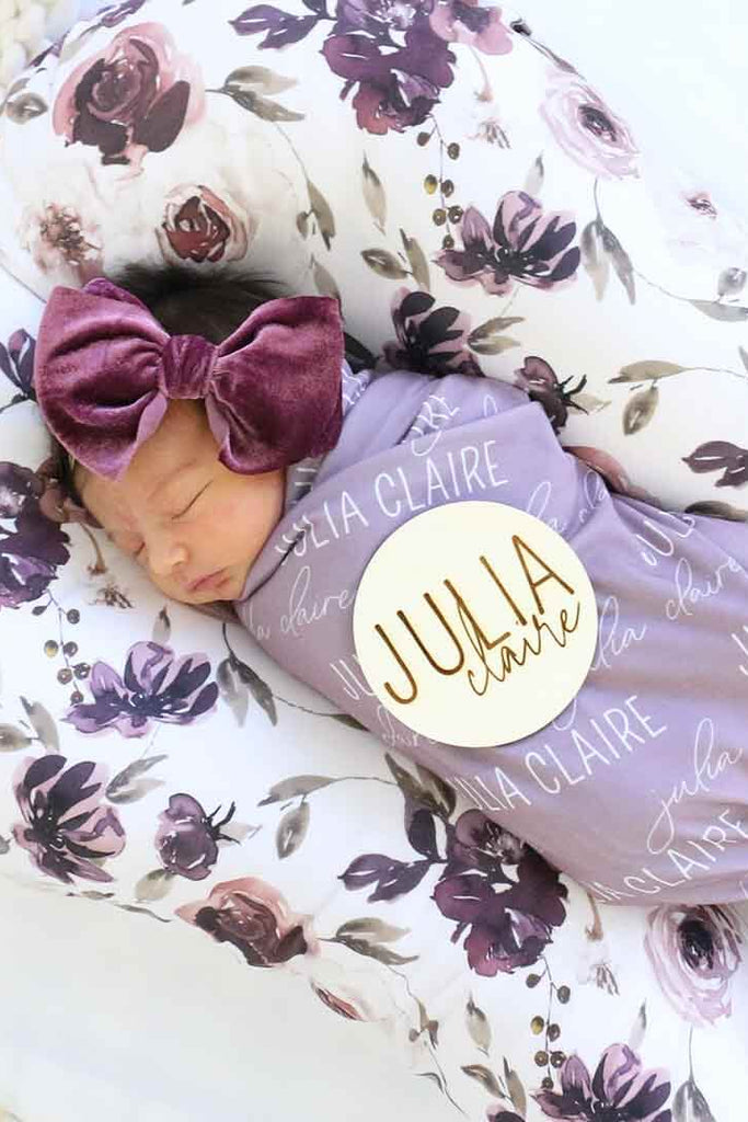 Personalized Dusty Name Swaddle Blanket