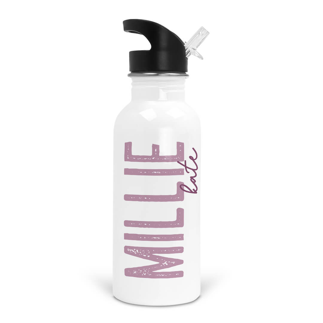 dusty purple ombre personalized water bottle