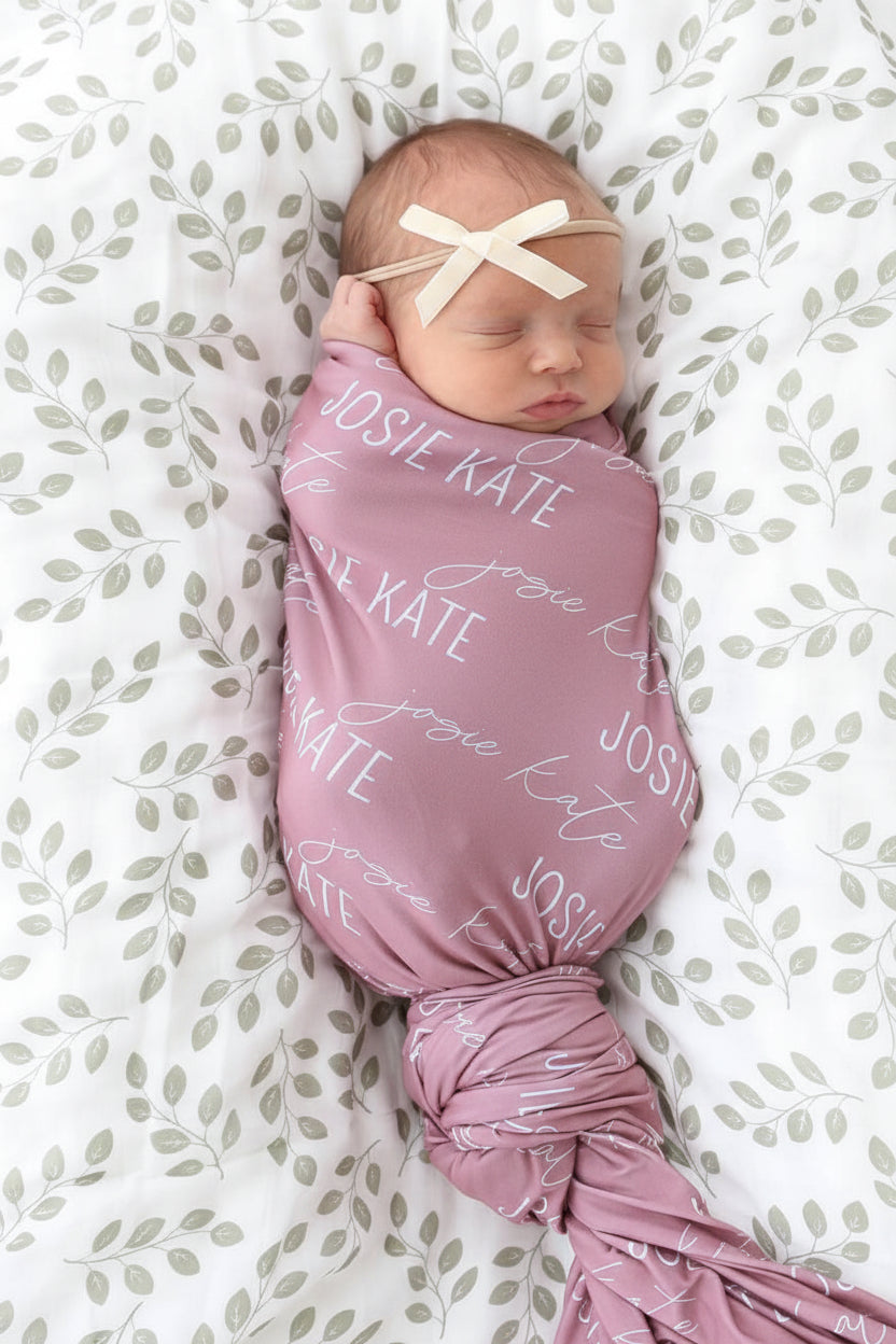 Personalized Baby Name Swaddle Blanket