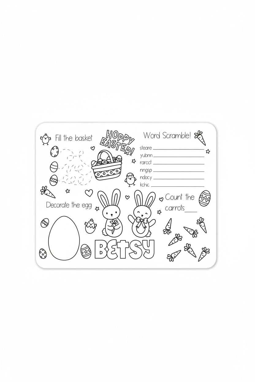 hoppy easter personalized colorable whiteboard 