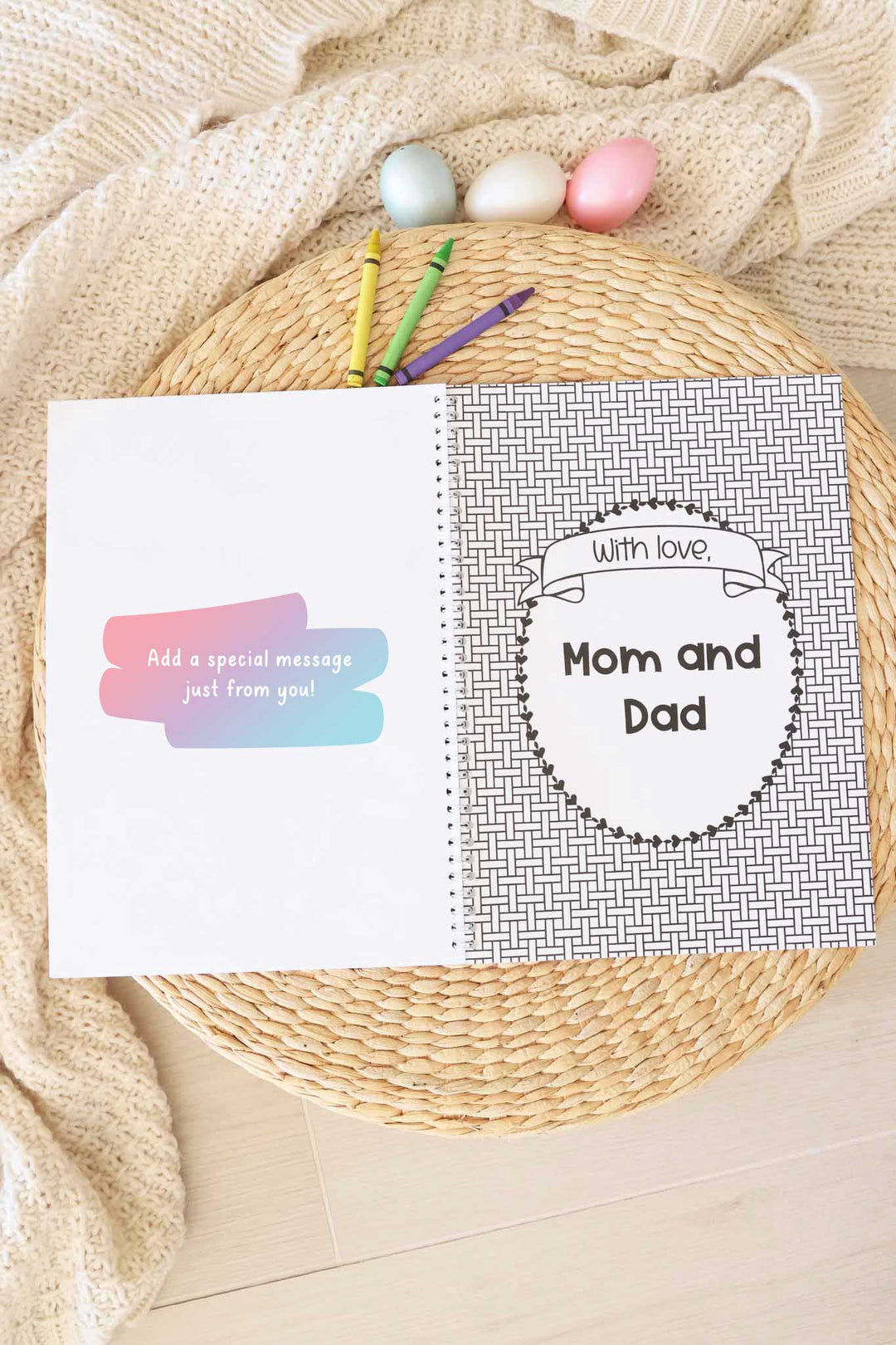 personalized easter coloring book for kids with special message 