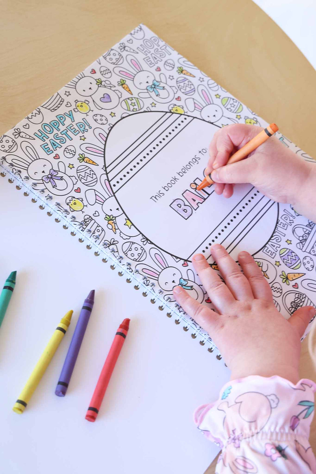 personalized easter coloring book for kids 