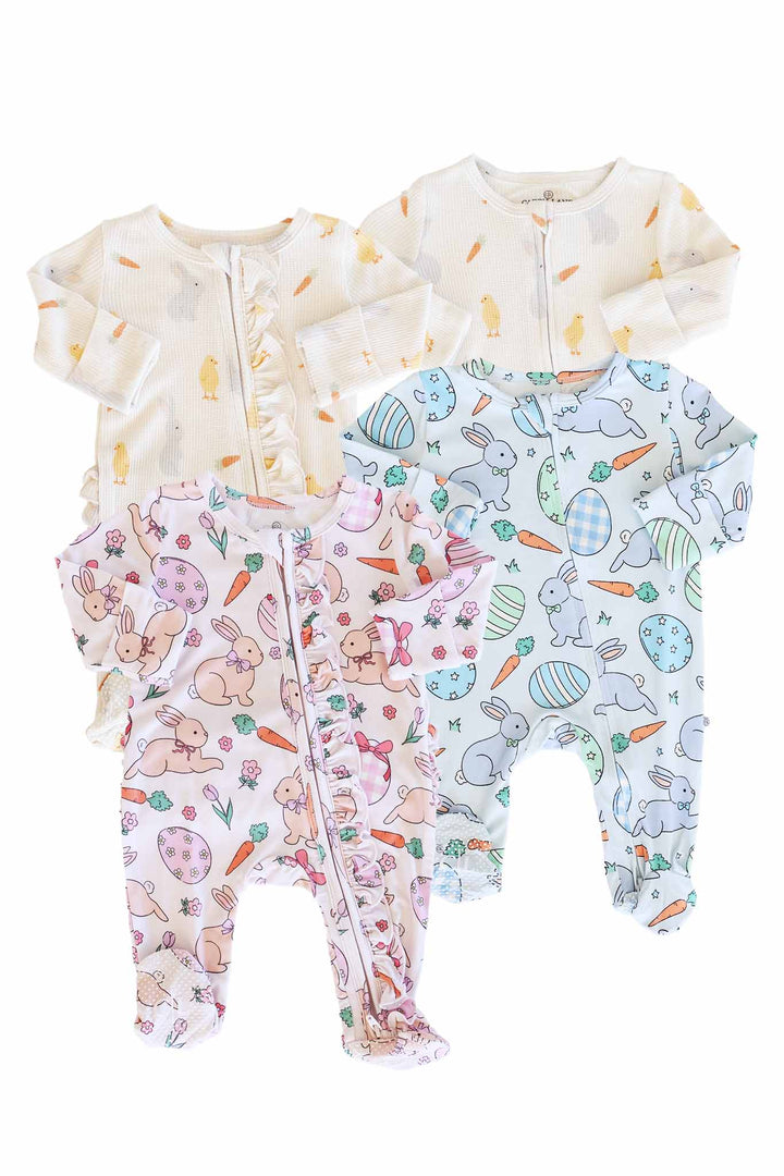 easter zipper footies 