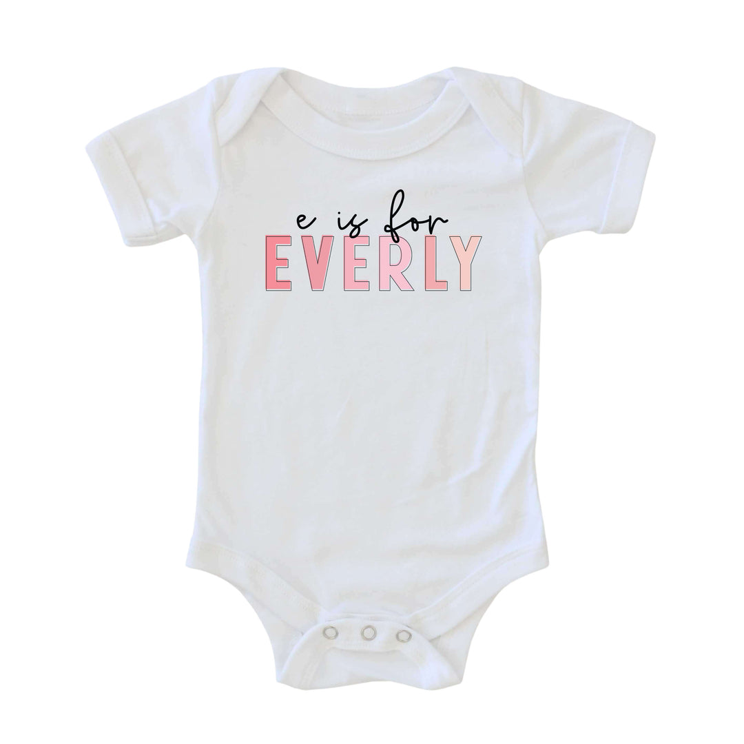 personalized pink name graphic bodysuit 