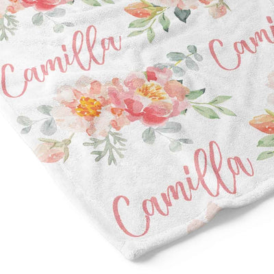 personalized toddler blanket dusty rose 