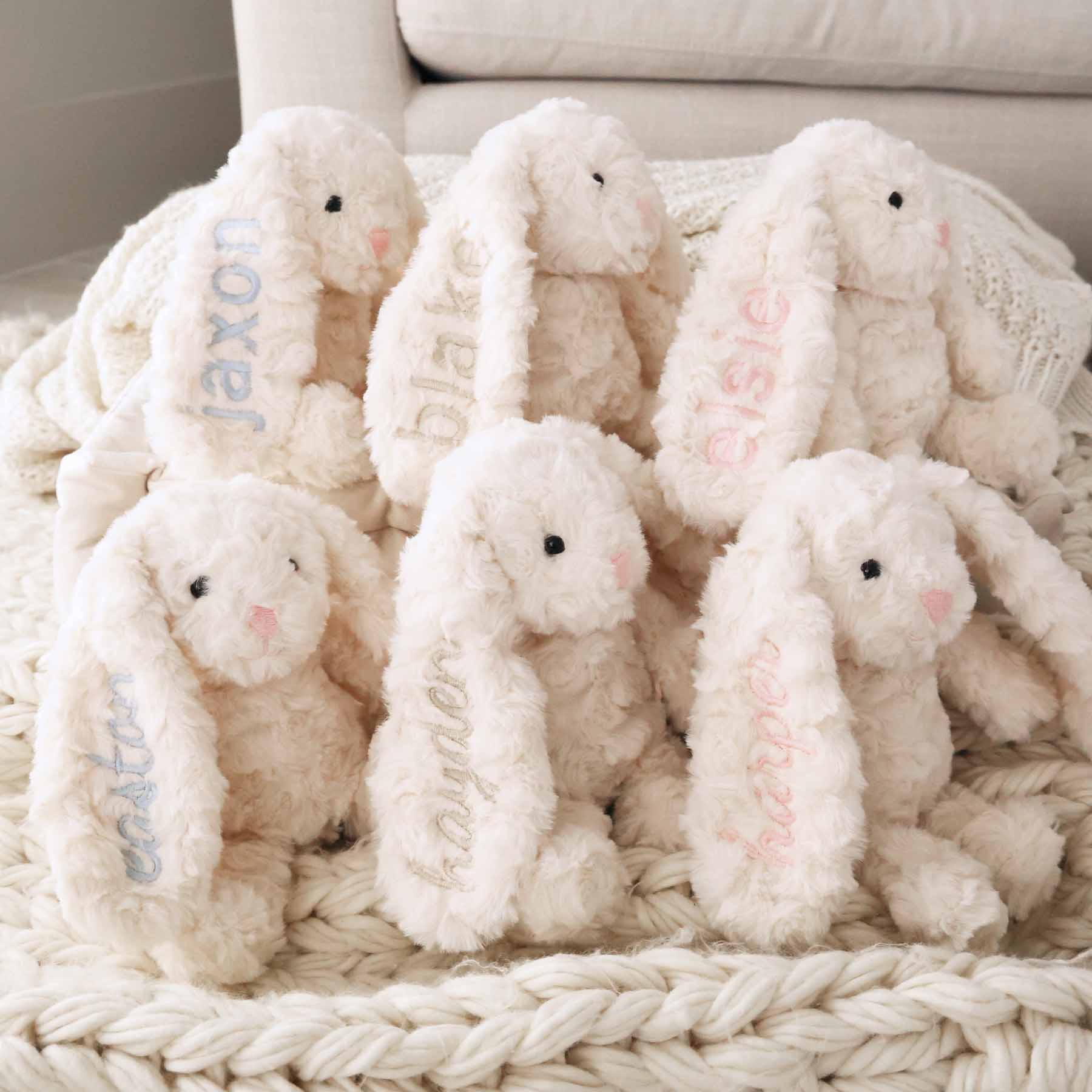 Embroidered Cuddle Plush Friends | Bentley Bunny