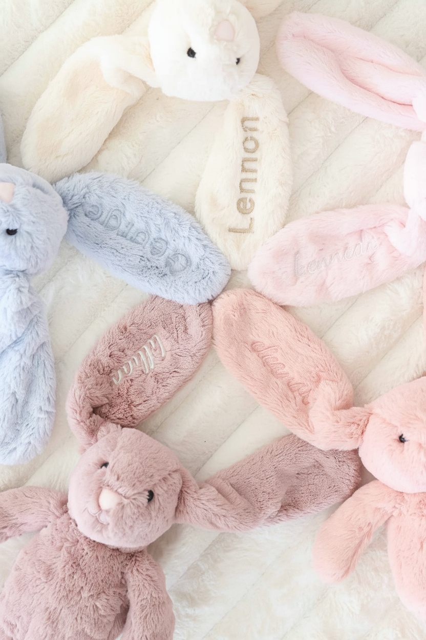 Embroidered Large Cuddle Plush Friends | Honey Bunny