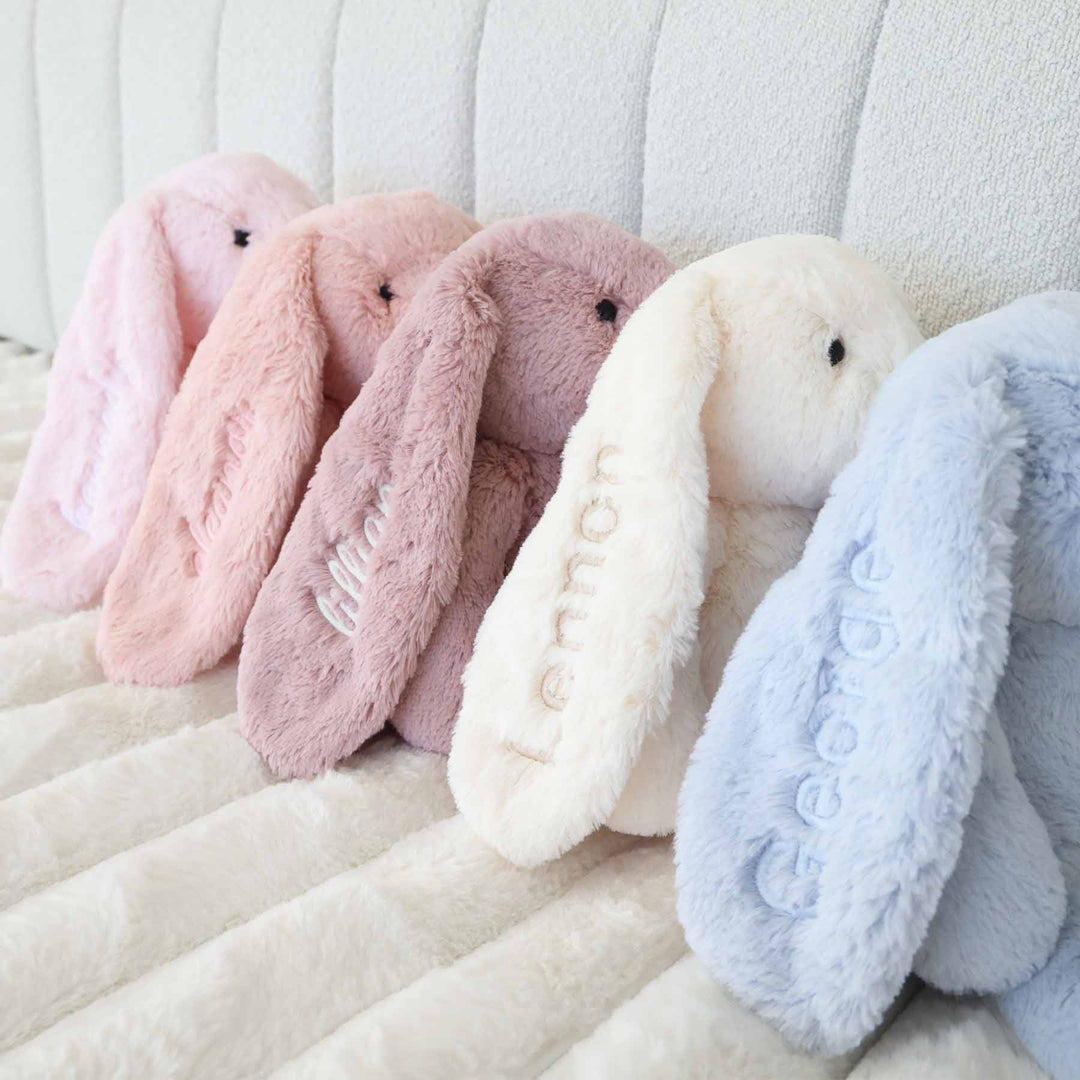 embroidered stuffed rabbit for kids 