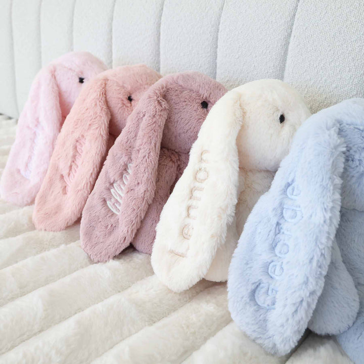 embroidered stuffed rabbit for kids 
