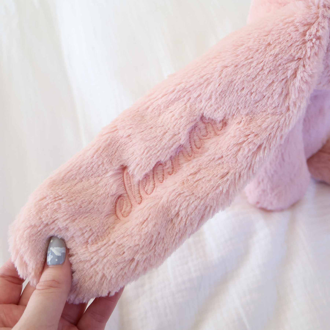 pink embroidered bunny ears