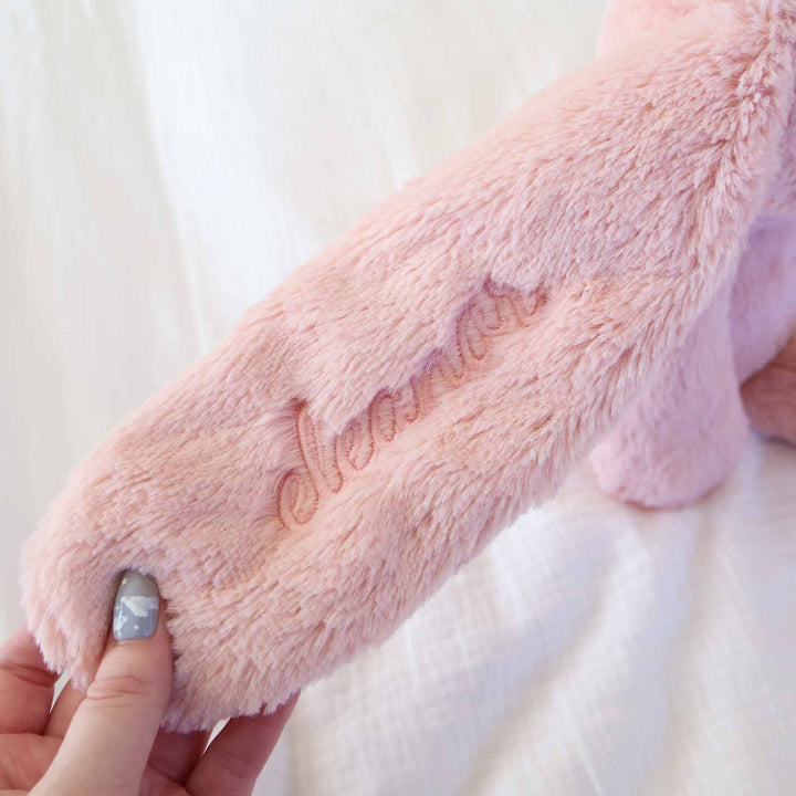 pink embroidered bunny ears