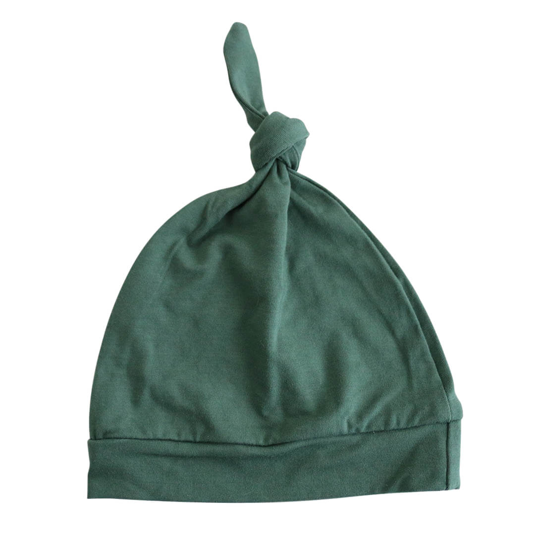 solid emerald bamboo knotted hat 