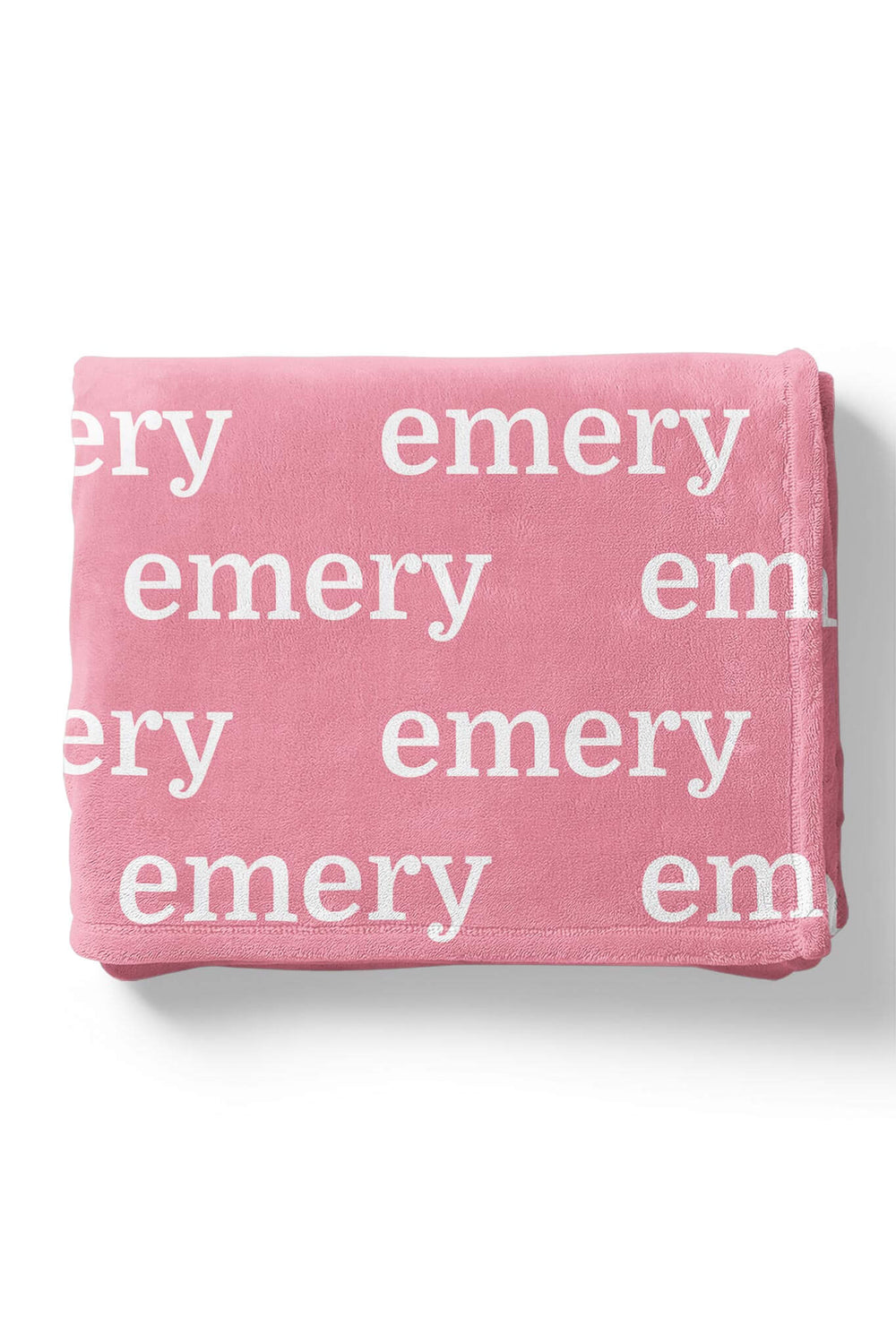 mauvelous pink personalized name blanket in block font
