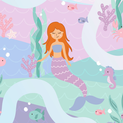 Kids' Playroom Rug | Enchanted Sea Mermaids