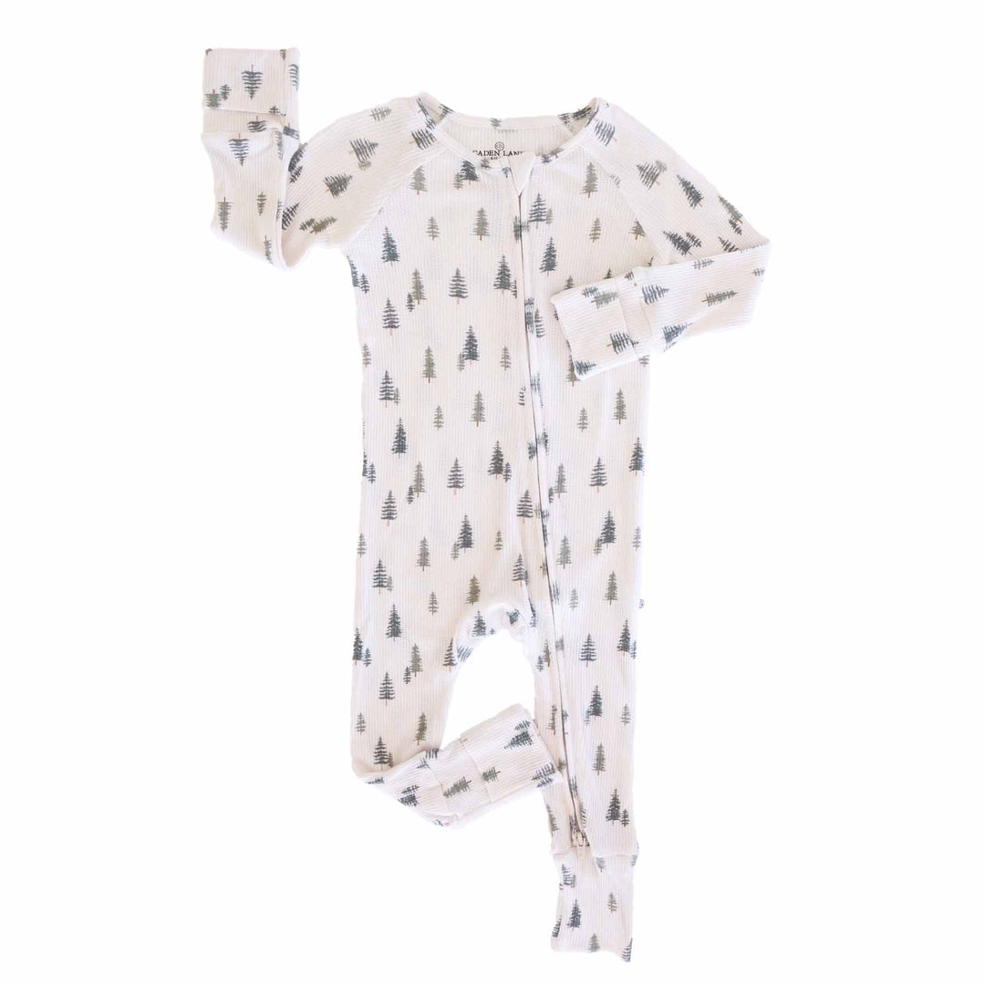 evergreen controvertible zip romper flat lay