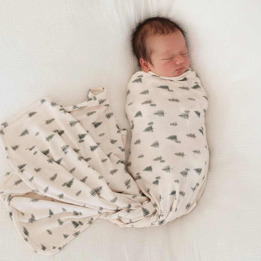 evergreen swaddle square