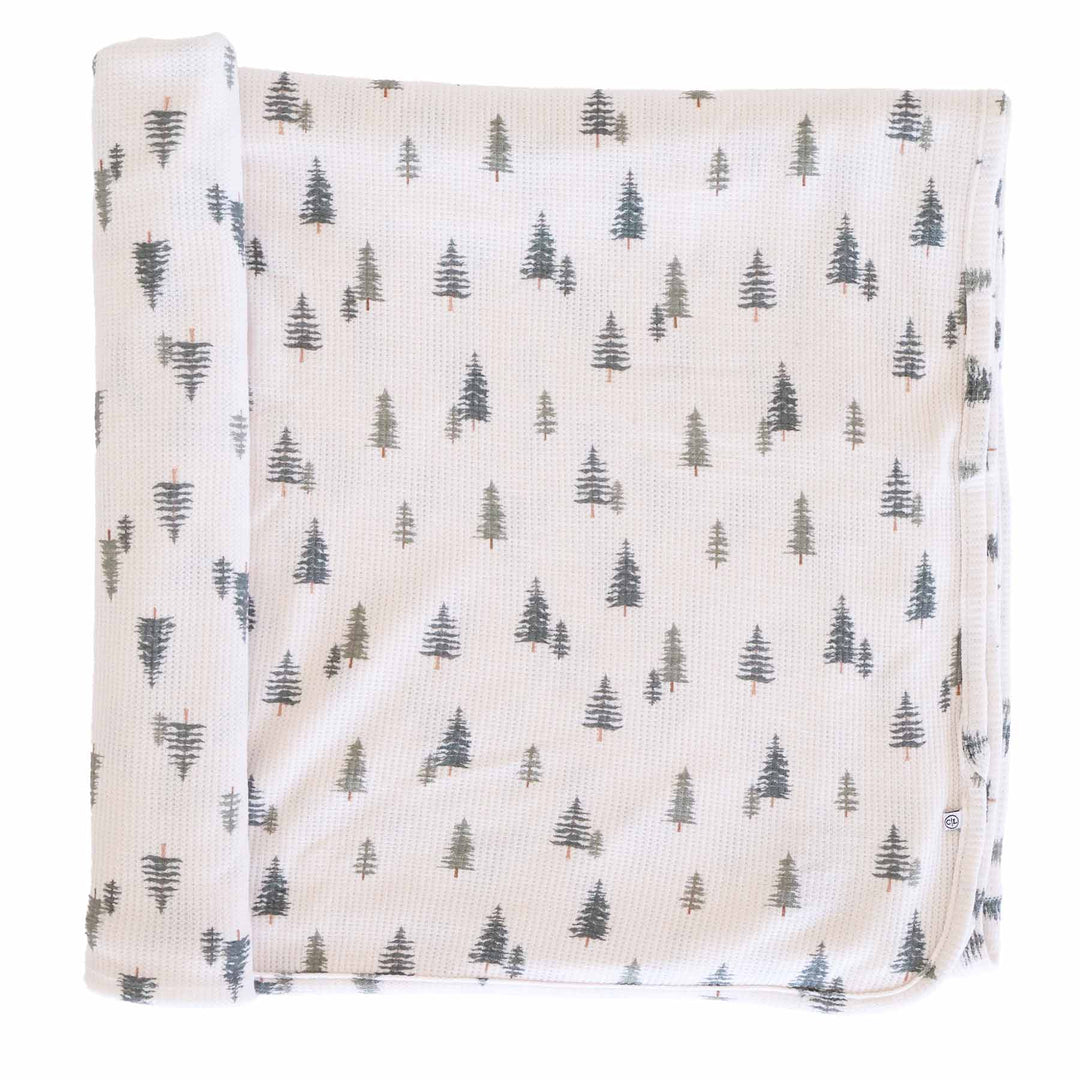 evergreen bamboo waffle oversized swaddle blanket for newborns 