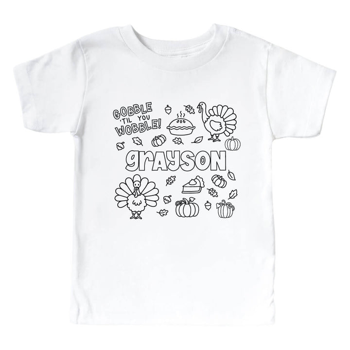 fall favorites colorable graphic tee for kids