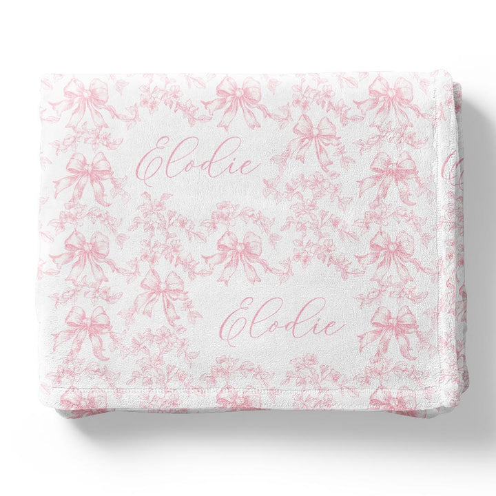 fancy frills personalized blanket for girls 