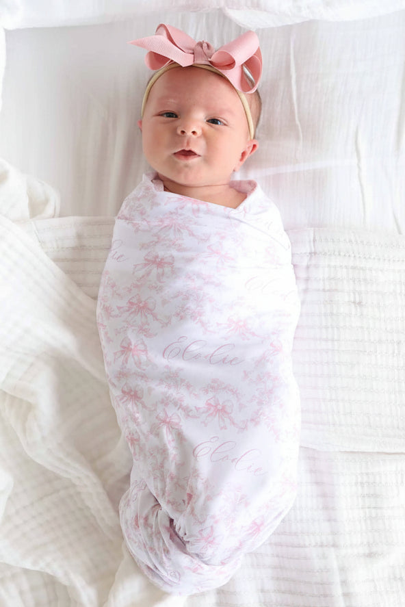 fancy frills personalized swaddle for babies 