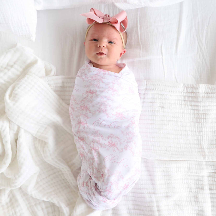fancy frills personalized swaddle for babies 