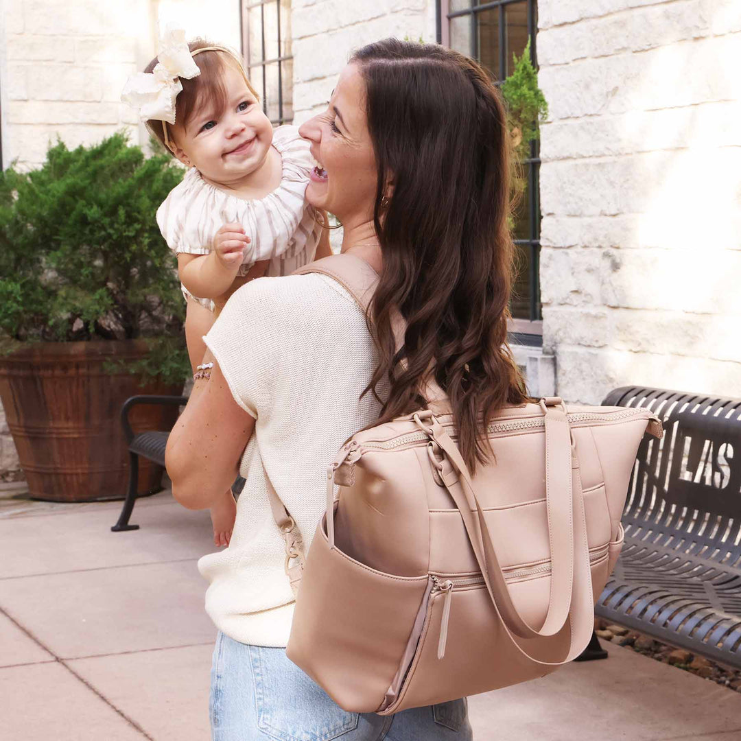 Lane Convertible Diaper Bag Tote | Fawn