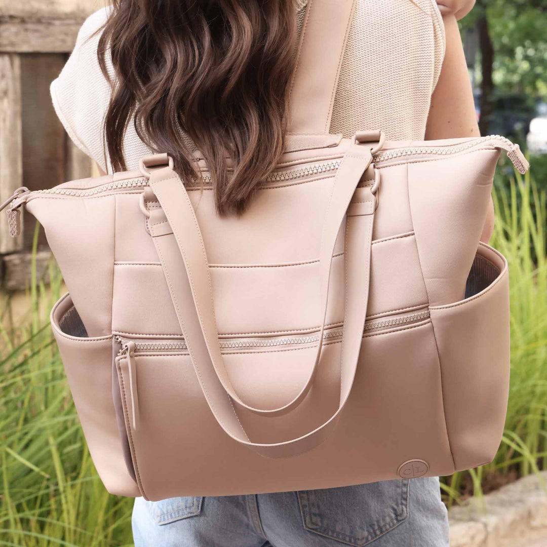 Lane Convertible Diaper Bag Tote | Fawn