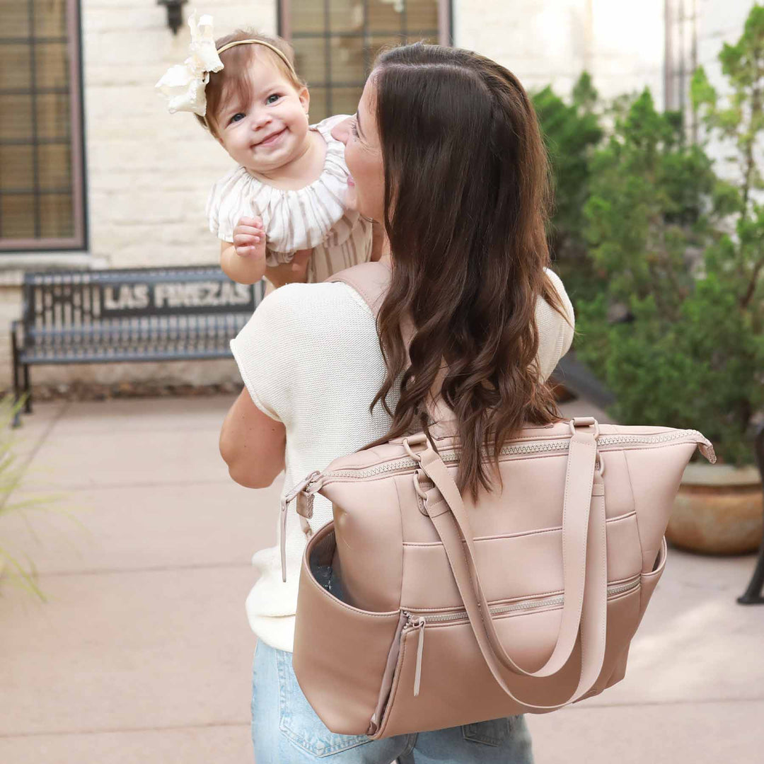 Lane Convertible Diaper Bag Tote | Fawn