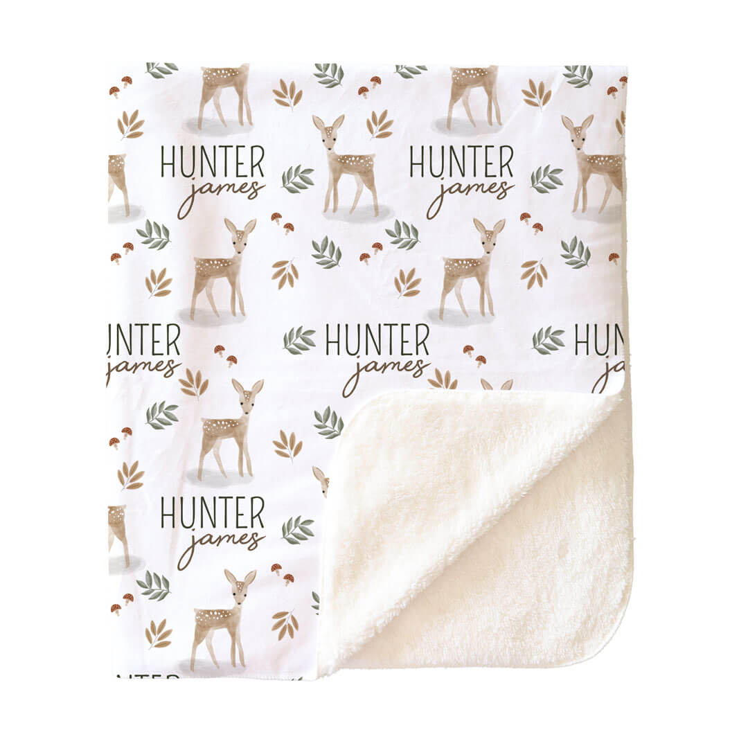 Finley's Fawn Personalized Toddler Blanket