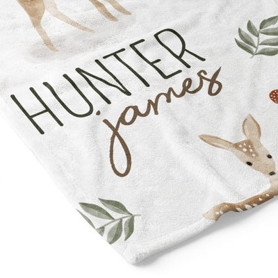 personalized toddler blanket with deer