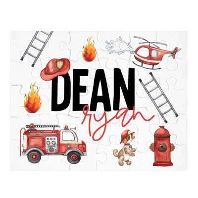 firetruck personalized puzzle 