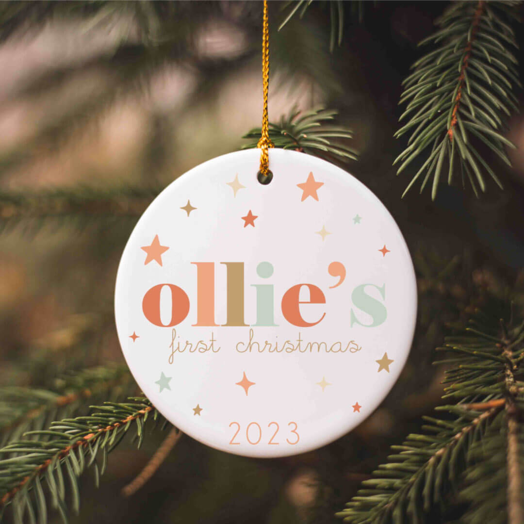personalized first christmas ornament 