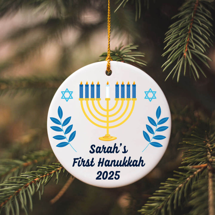 personalized hanukkah ornament 