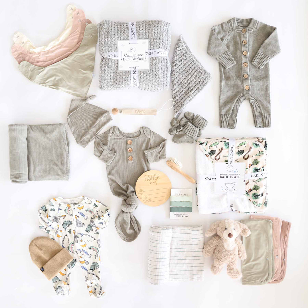 deluxe fishing themed baby shower box