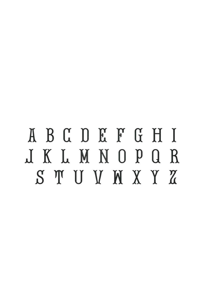 fishtail embroidery font